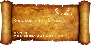 Kerekes Liliána névjegykártya