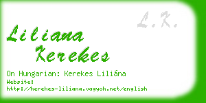 liliana kerekes business card
